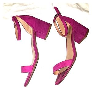 Pink block heeled Strappy sandal